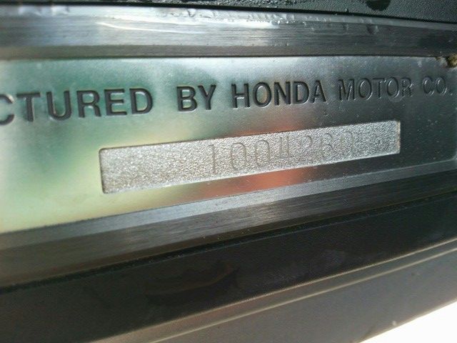 1992 Honda NSX coupe build plate