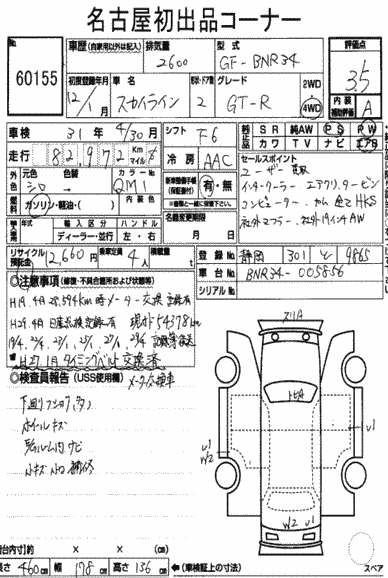 1999 Nissan Skyline R34 GTR auction report