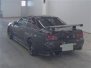 1999 Nissan Skyline R34 GT-R VSpec black auction rear