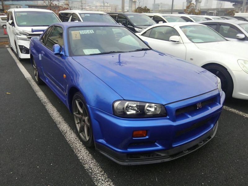 1999 Nissan Skyline R34 GT-R VSpec TV2 Bayside Blue right front