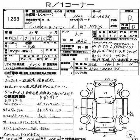 1985 Toyota Corolla Levin GT APEX auction report