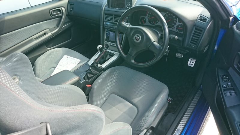 1999 Nissan Skyline R34 GTR VSpec blue interior